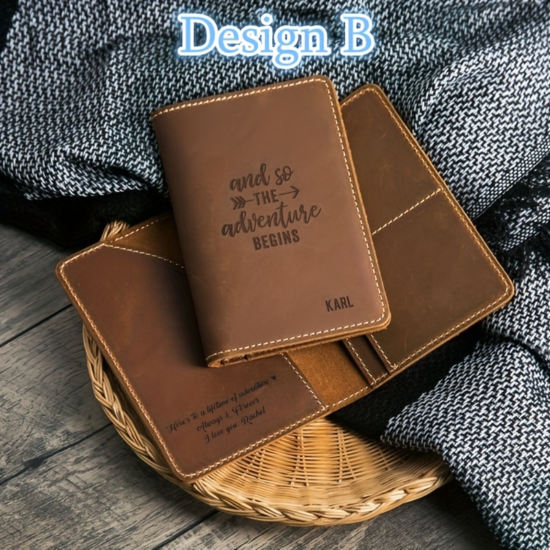 Adventure Design Leather Personalized Passport Cover
