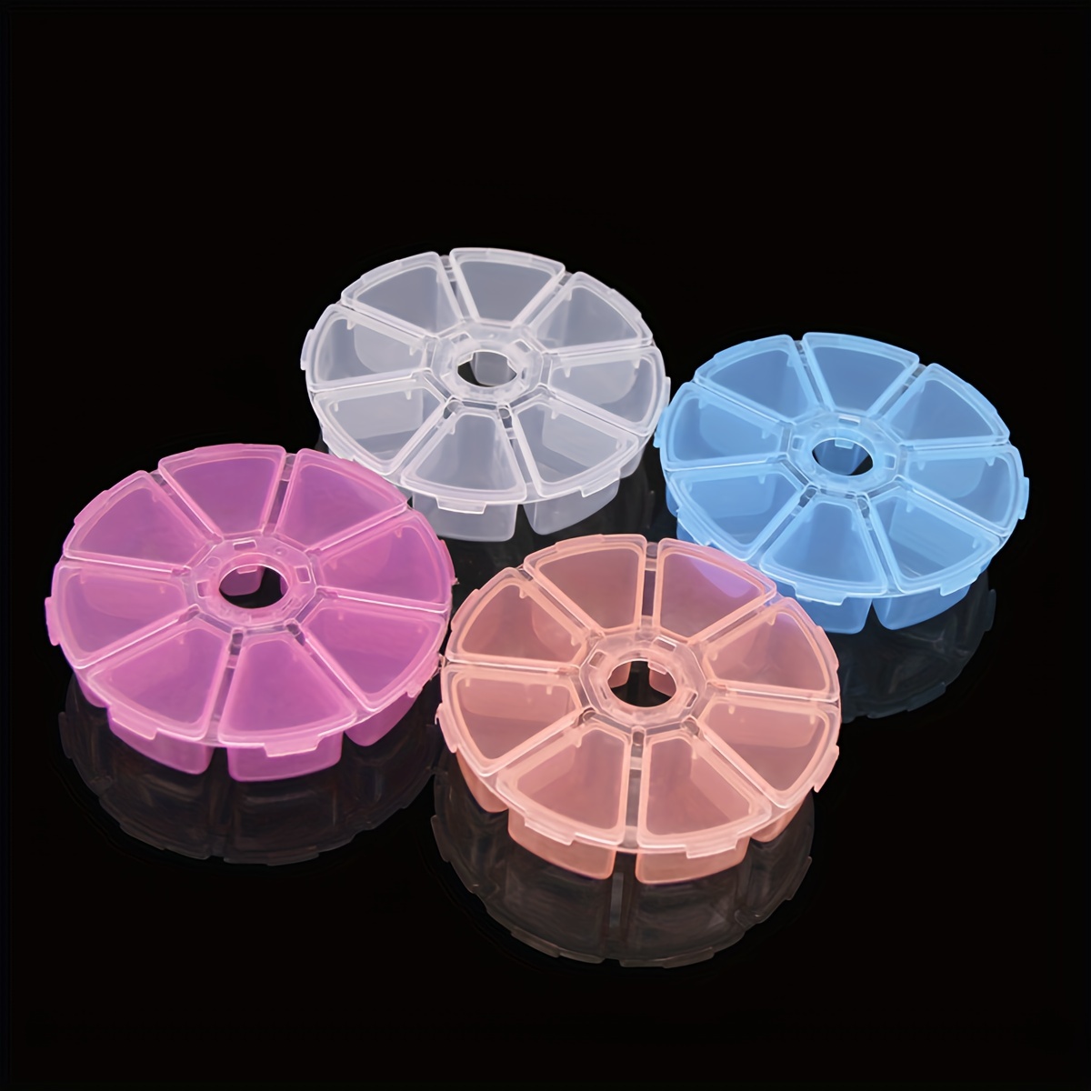 5pcs of Adjustable Plastic Storage Bead Container Box Case,10