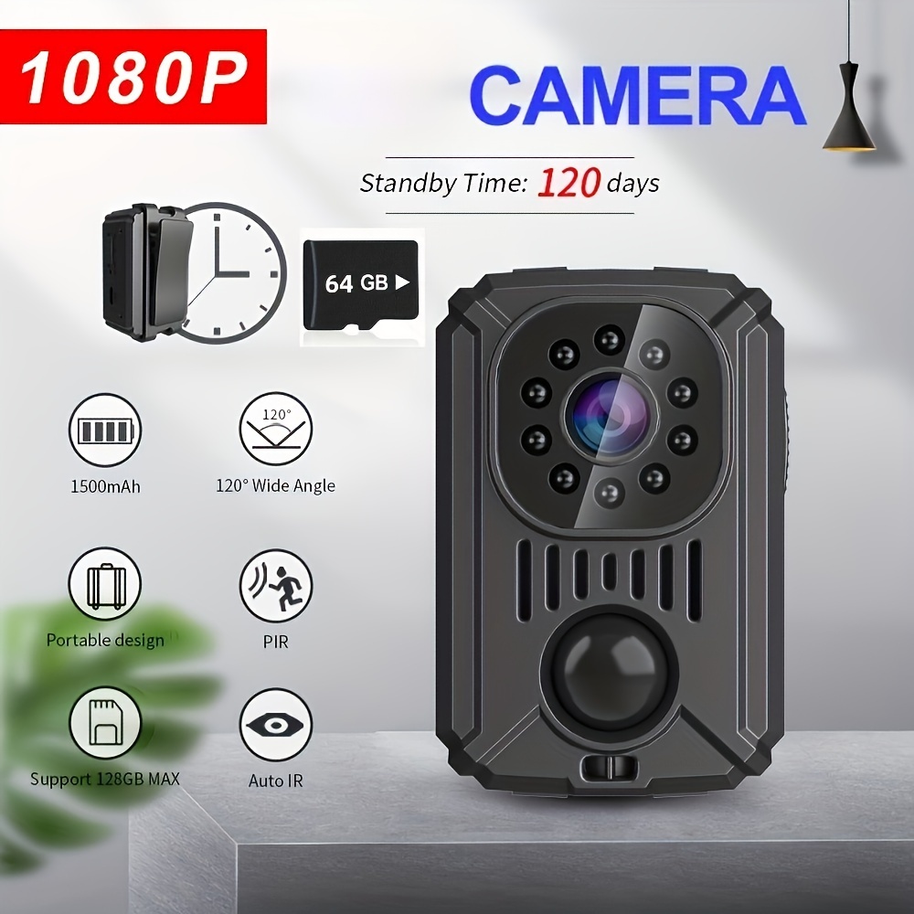Mini Wireless Camera WiFi IP 1080P HD Motion Detection Home Security  Camera/64GB