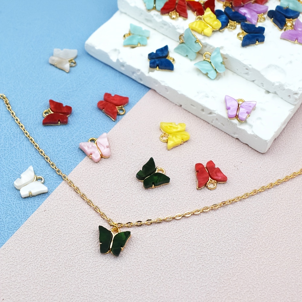 Acrylic 2024 butterfly necklace