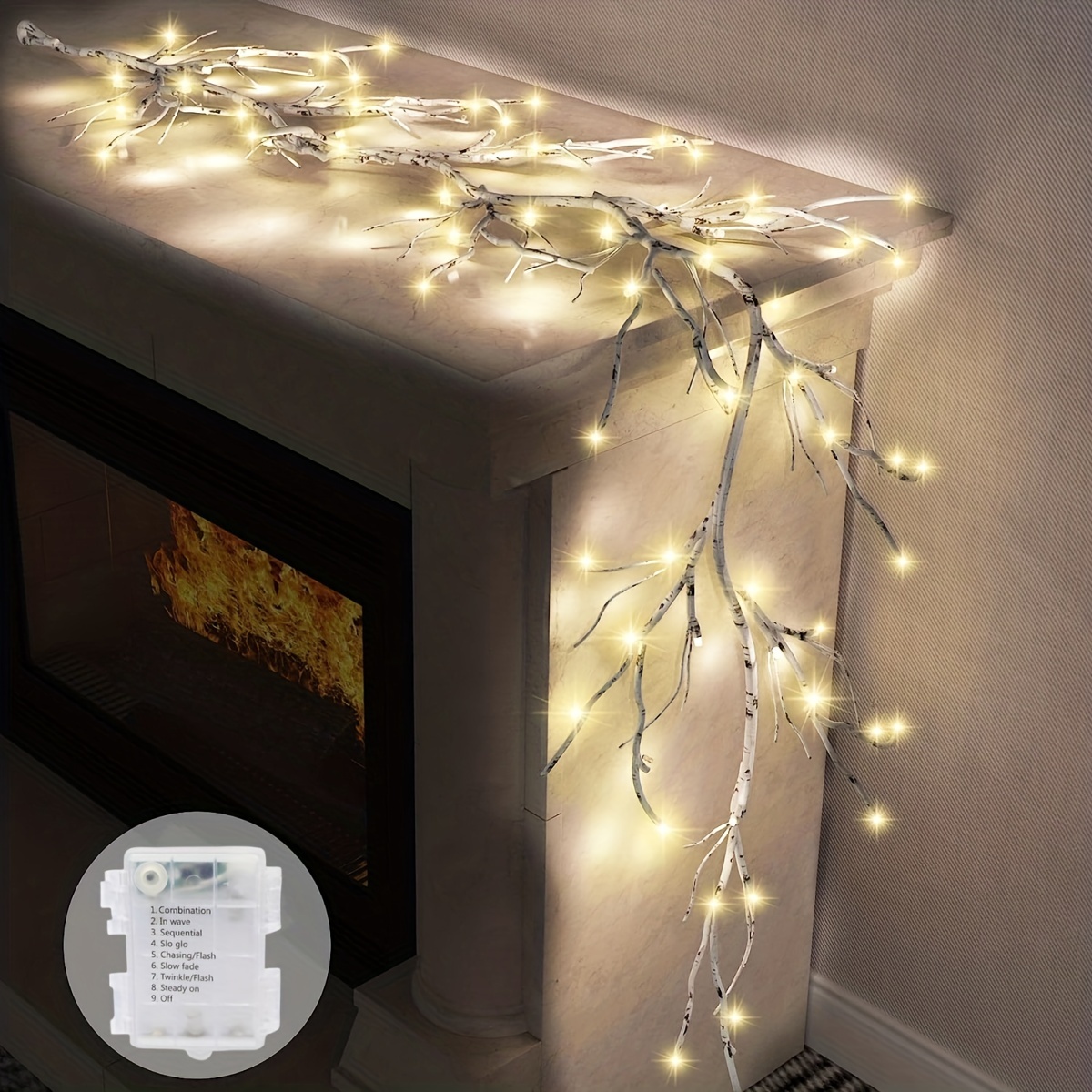 Rattan Twig Garland Light, Branch Christmas Light