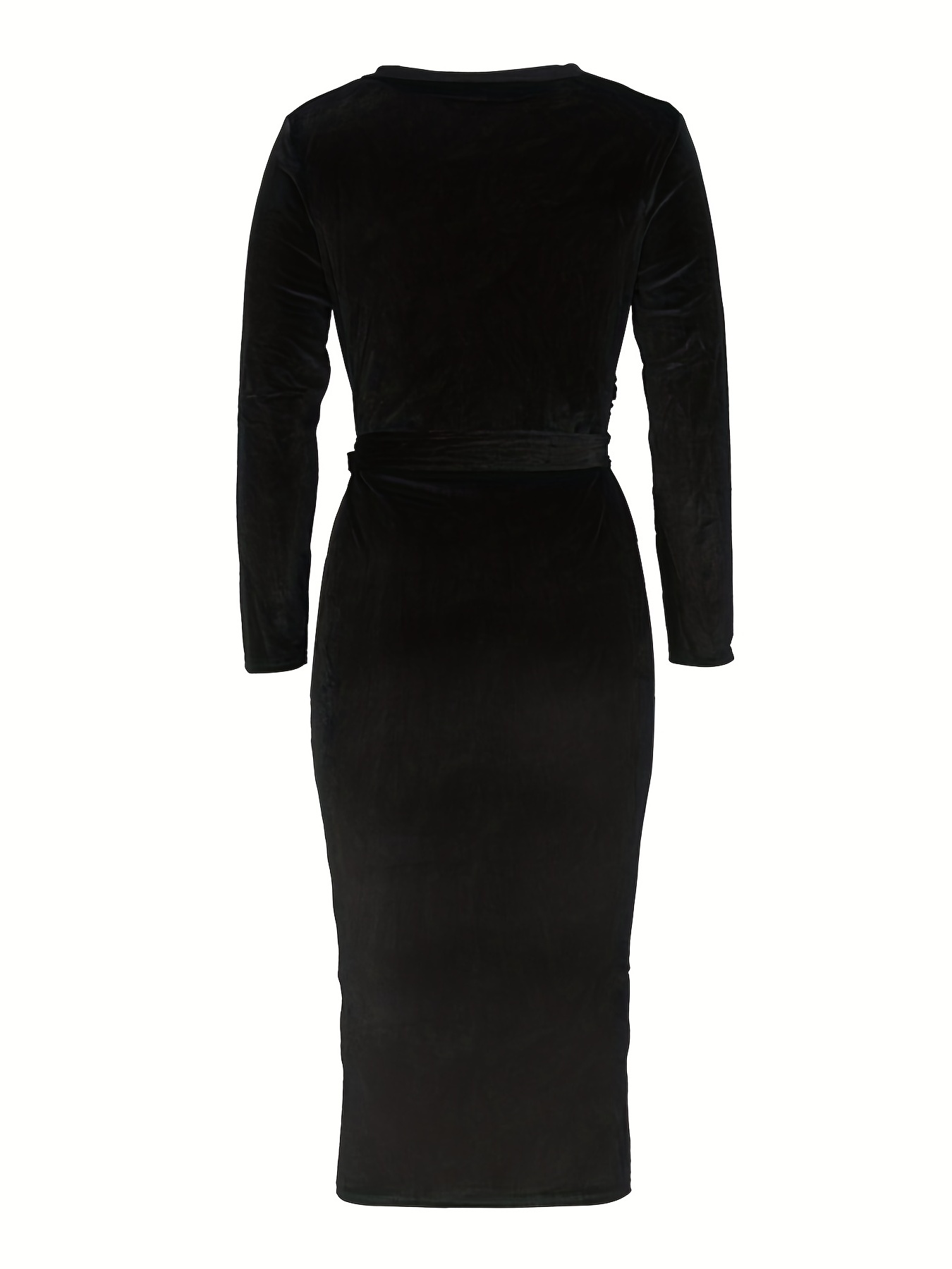 Vestido negro midi discount ajustado