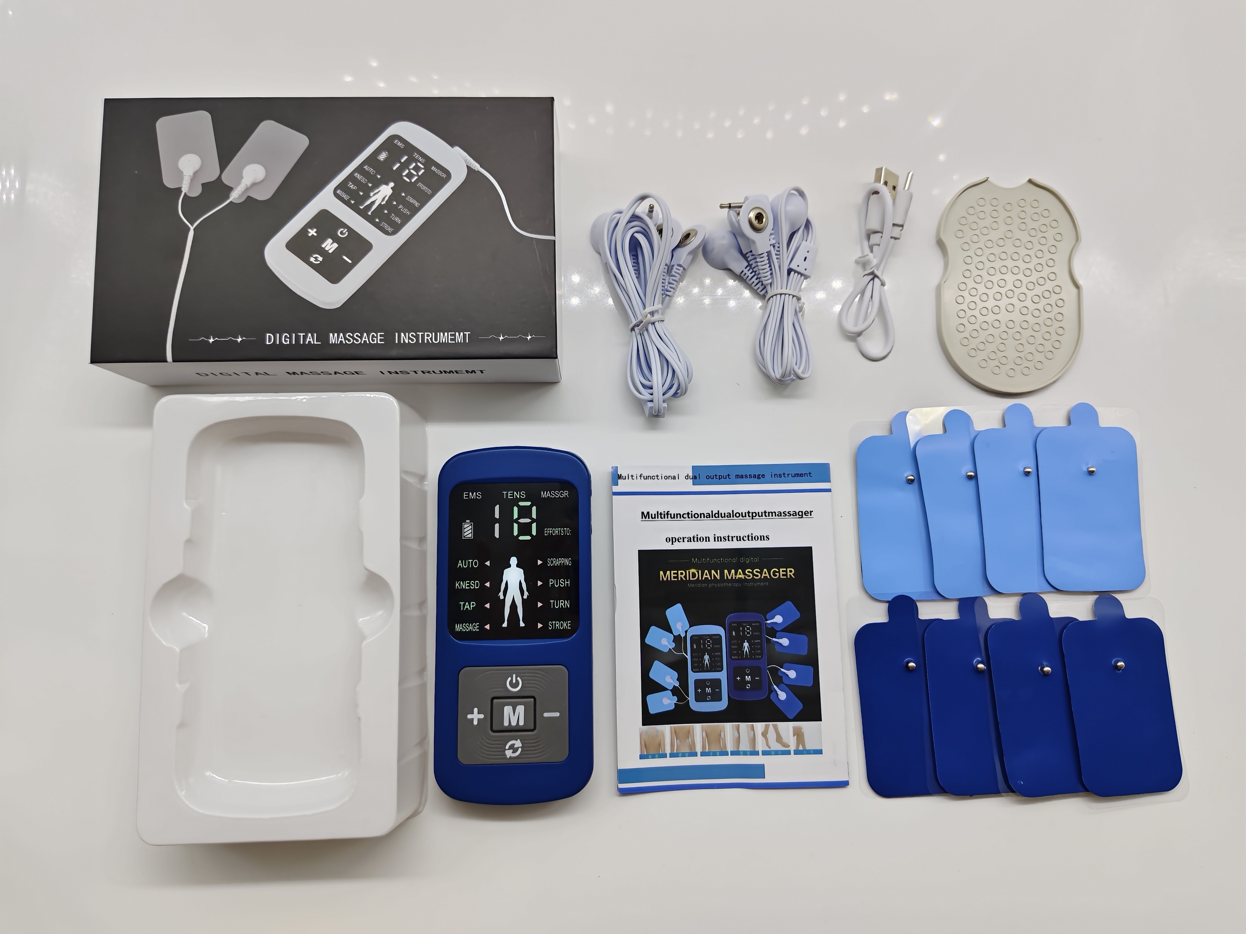 Tens Unit Muscle Stimulator, 8 Modes 15 Levels Of Strength Tens Machine  With Premium Electrode Pads - Temu