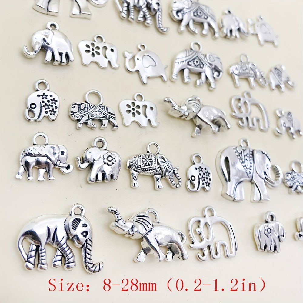 20 PIEZAS COLLARES Animales Dije Elefante Colgantes Fabricación de