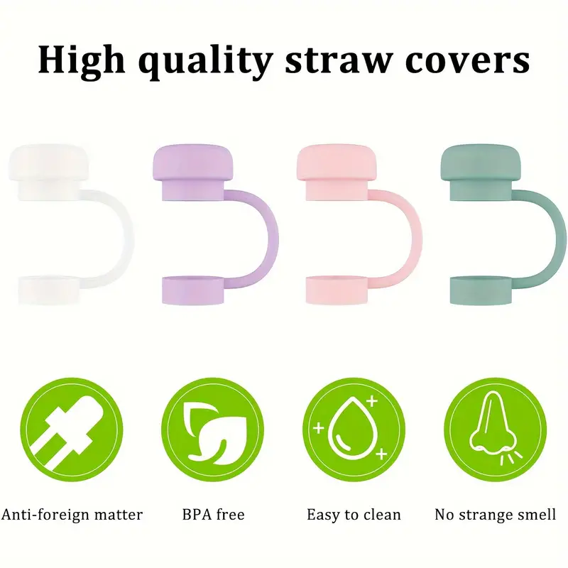 Straw Covers For Stanley Cup, Silicone Straw Cover , Cups Accessories,  Dust-proof And Leak-proof, Party Accessaries - Temu