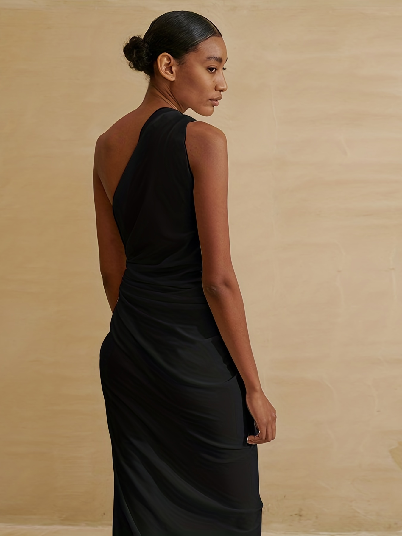summer one shoulder halter irregular dress european american - Temu