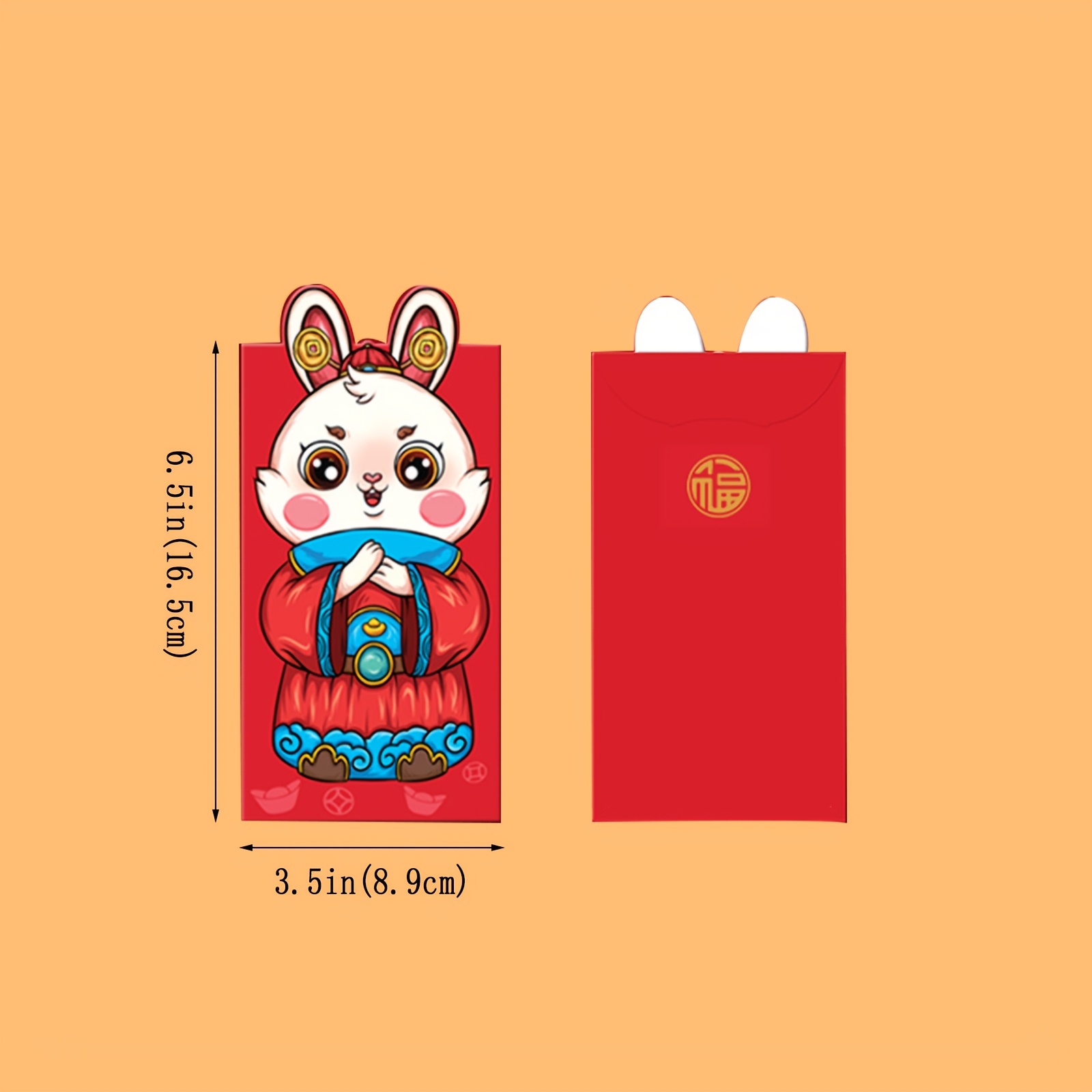 3D Cute Rabbit Red Envelope 2023 Lunar New Year Envelopes Hong Bao