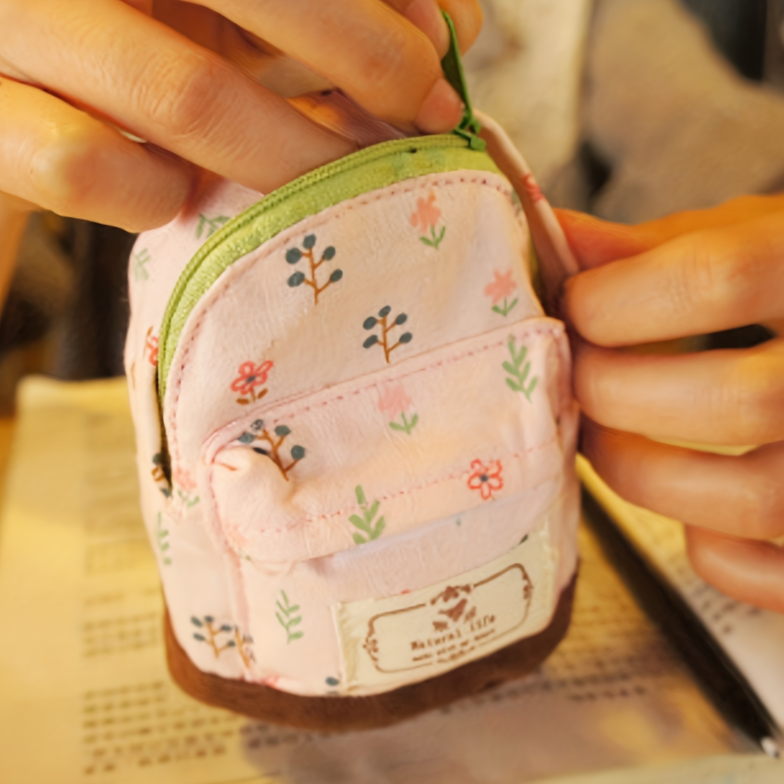 Women Hand Pouch Coin Purse Leather Kawaii Cute Owl Mini Backpack