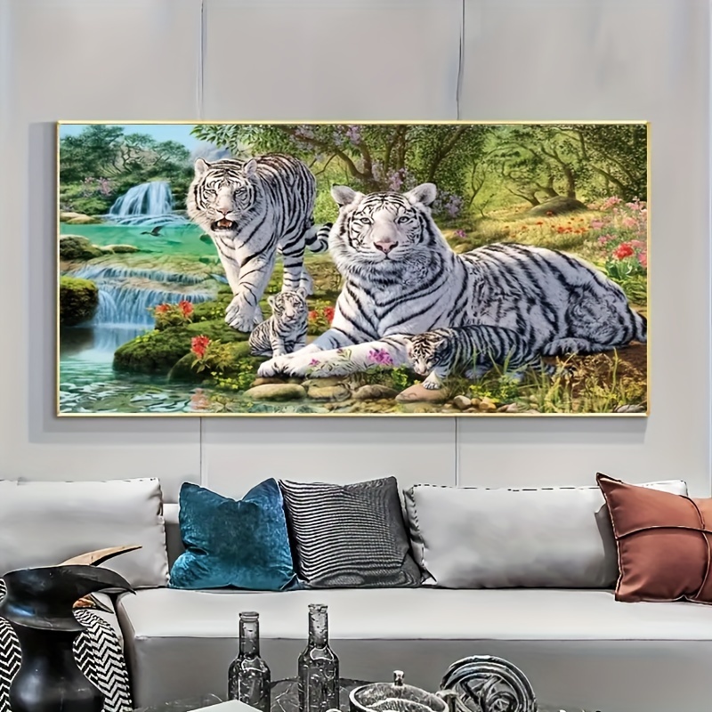 Large 5d Diamond Painting Kit For Adults Full Round Diamond - Temu