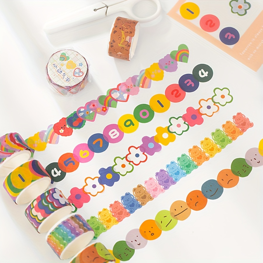 Kawaii Washi Tape, Cute Animal Washi Stickers, Cute Washi Tape, Aesthetic  Decorative Tape for Scrapbooking Journaling Diary (Brown)