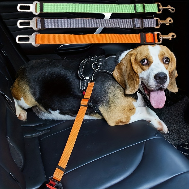 Correa más cinturón de seguridad perro ajustable elástico para coche