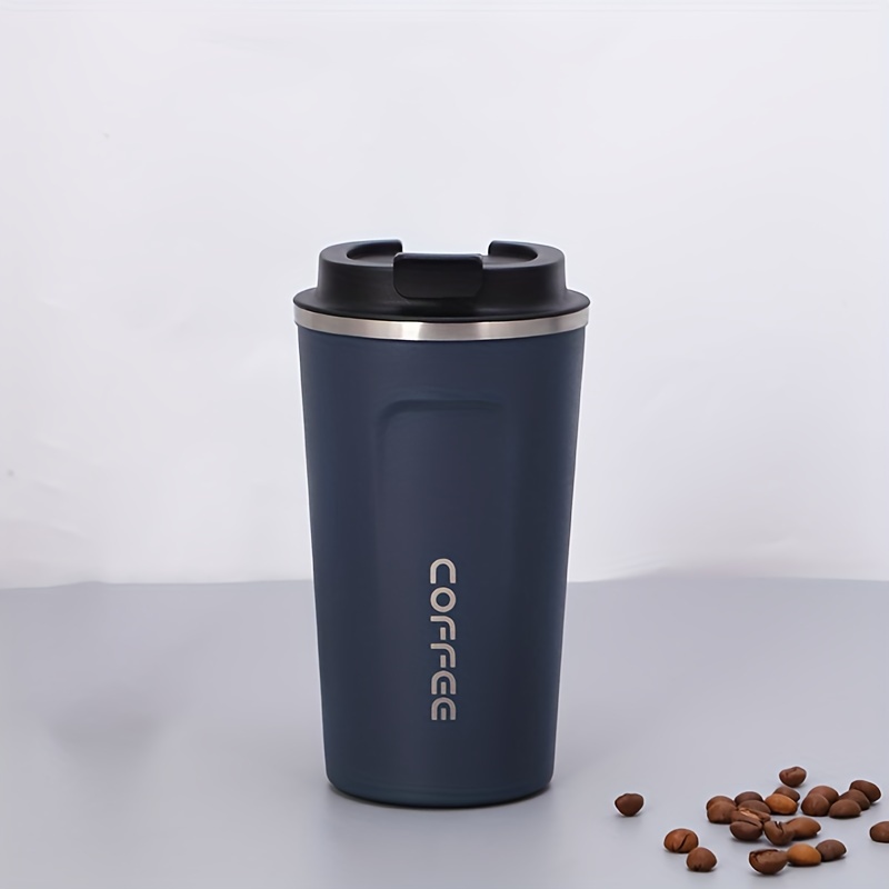 1pc 510ml 304 Stainless Steel Double-layer Vacuum Insulated Mug, Portable  Leak-proof Coffee Cup With Lid, Suitable For Travel, School, Office