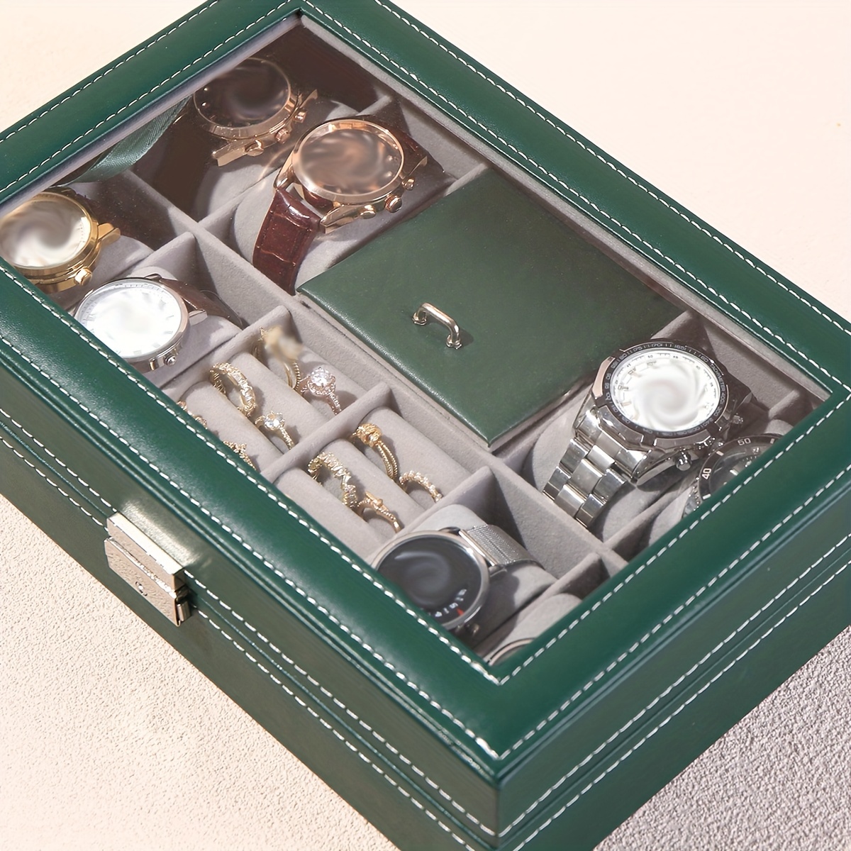 Caja Almacenamiento Exhibición Relojes Organizador Colección - Temu Chile