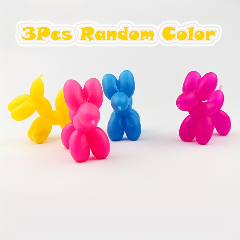 Colorful Balloon Dog Stretching Fidget Toy