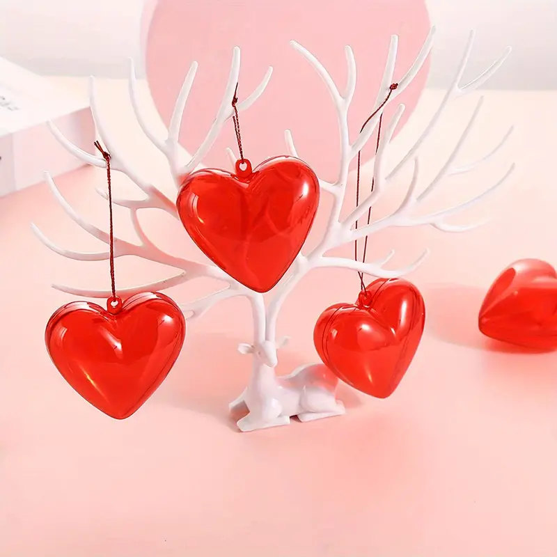 Heart Glass Box Decoration, Valentines Day Gift Glass Box