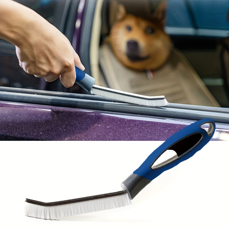 Universal Blue Window Corner Brush Cleaning Car Crevice Brush For