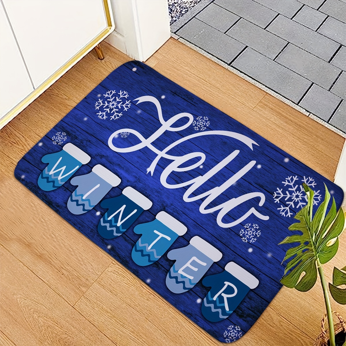 Hello Winter Welcome Door Mat 