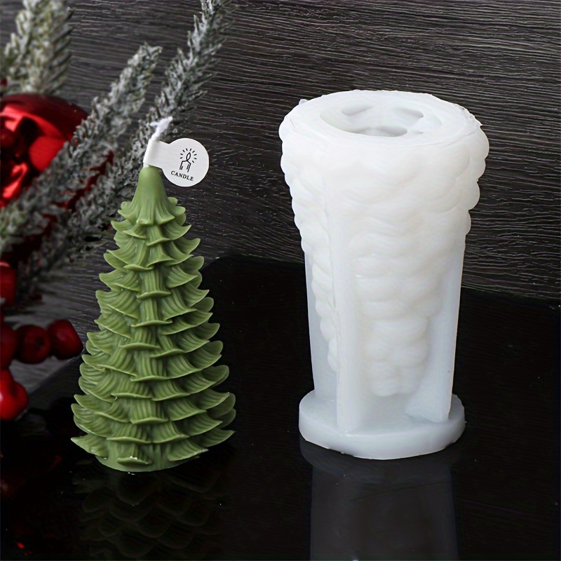 Solacol Christmas Tree Candle Holder DIY Christmas Tree Shape Candle Holder Silicone Mould Candle Holder Epoxy Resin Casting Mould Candle Holder