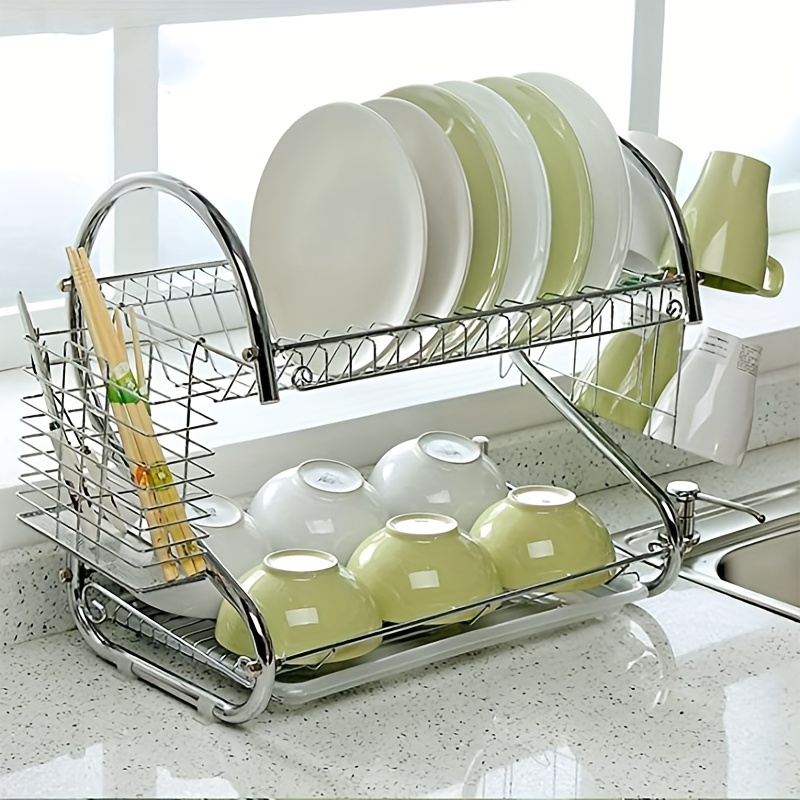 Drying dishes just became a stylish task. Yep, thanks to this dish drying  rack. 🍽️💦✨ 🔎 More kitchen finds on Temu. Don't miss out, follow…