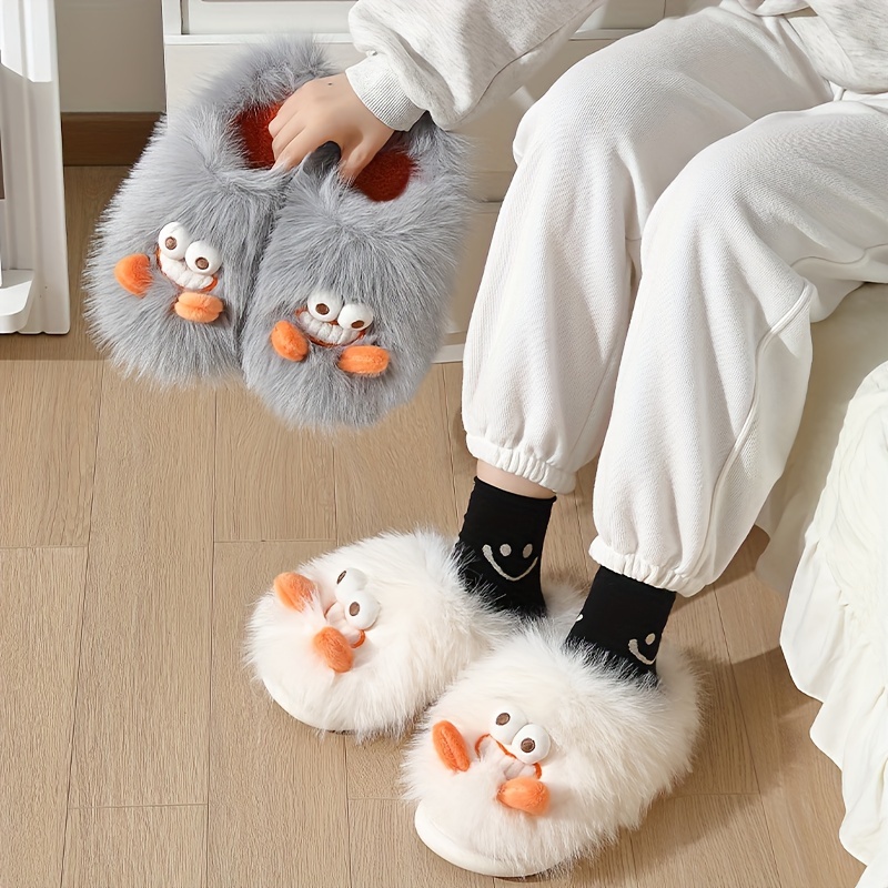 Funny Cartoon Fuzzy Novelty Slippers Slip Soft Sole Platform - Temu