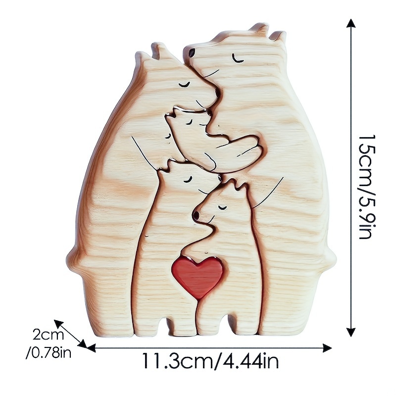 Ornement Commémoratif En Forme De Cœur En Bois Avec - Temu Canada