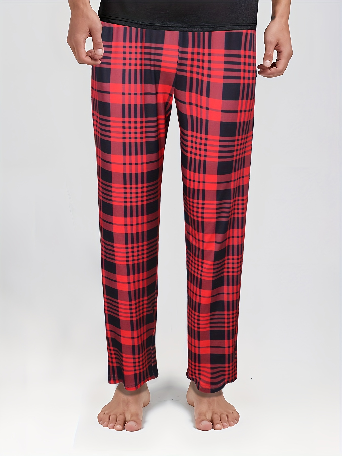 Womens Cotton Plaid Pajama Pants Comfy Lounge Trousers Sleepwear Bottoms  Drawstring Sleepwear with Pockets at  Women's Clothing store