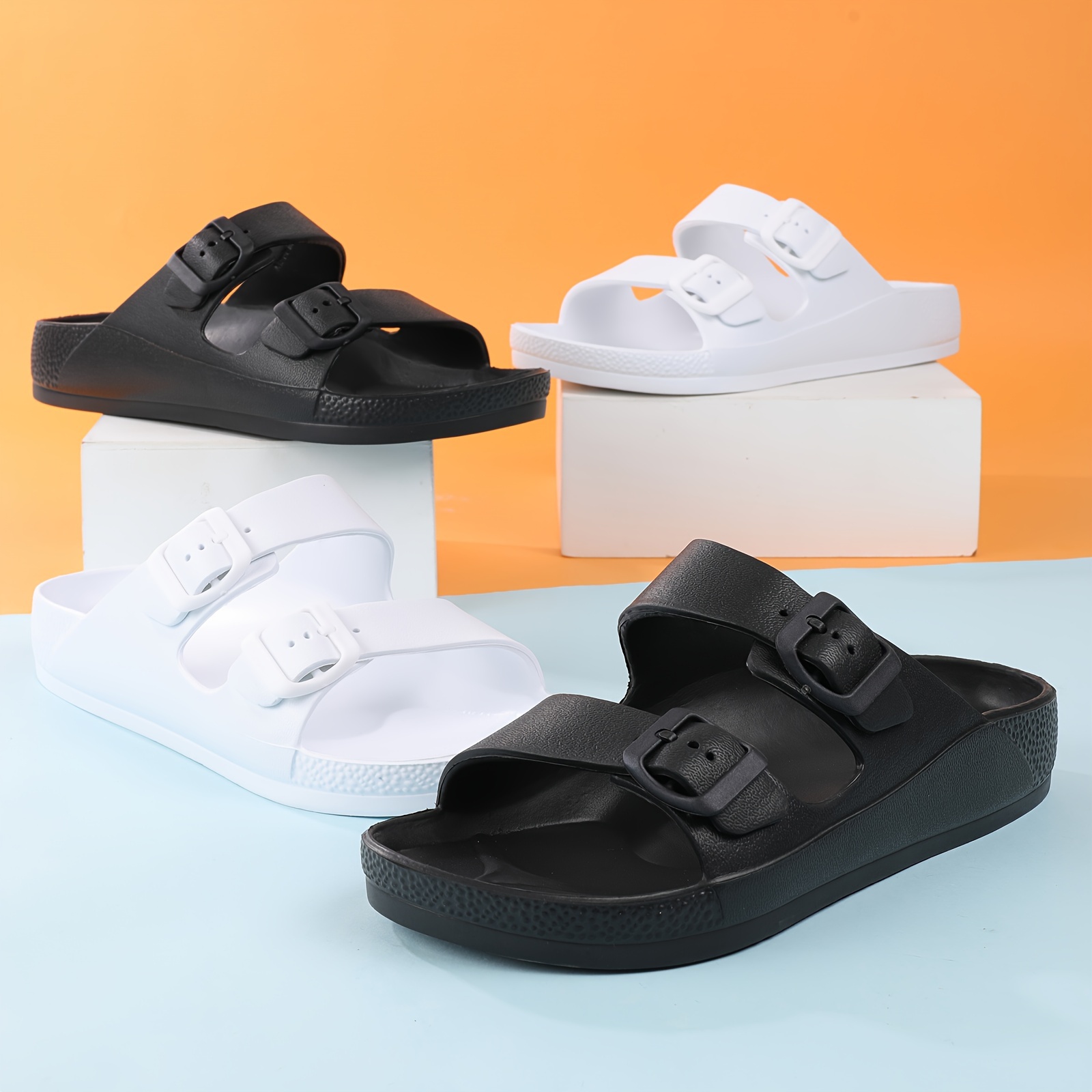 Womens hot sale adjustable slides