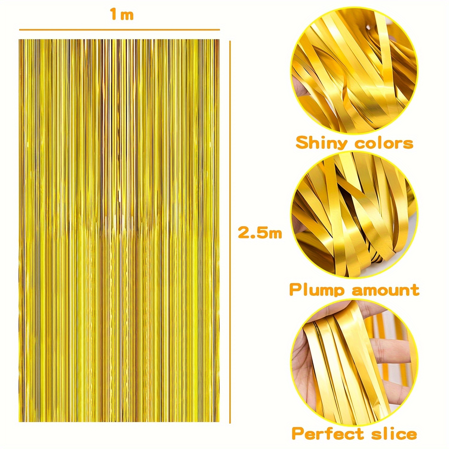 Buy Gold Birthday Decorations Glitter Party Metallic Tinsel Foil