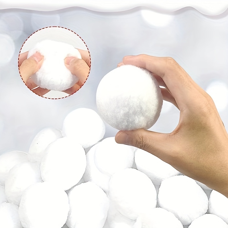 Hollyday Indoor Snowball Fight 24 Plush Soft Fake white Snowballs