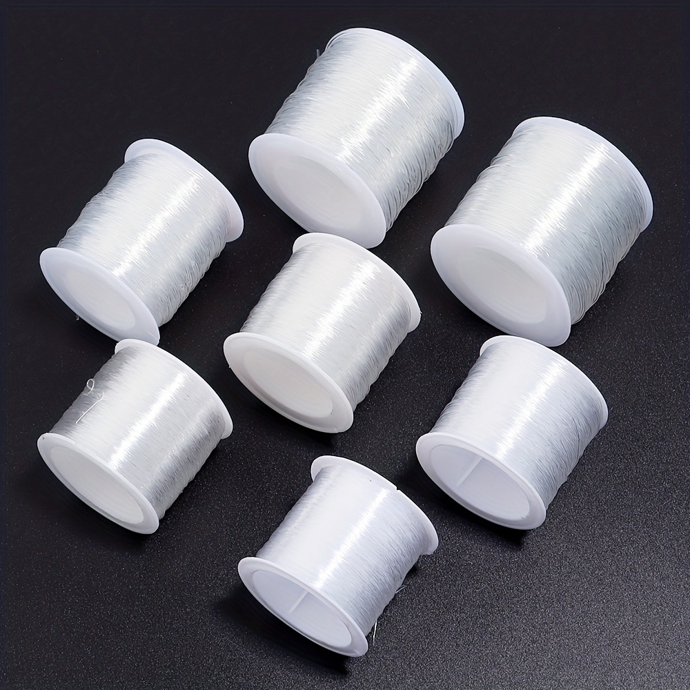 1Roll Crystal Elastic Line White Wire String Thread Plastic Transparent  Elastic Cord DIY for Necklace Bracelet