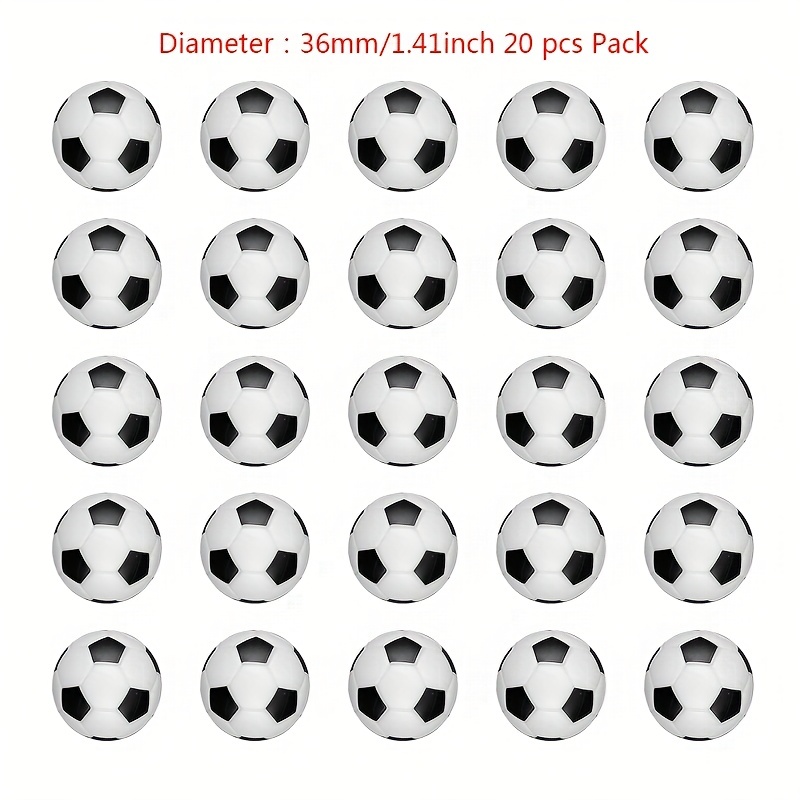 Bolas de futbolín en blanco y negro, accesorios de juego de mesa para  deportes de interior para niños