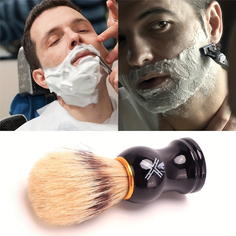 1 Uds. Brocha De Afeitar Para Hombres, Pelo Suave Y Cómodo, Brocha De  Afeitar Para Barba, Pelo De Nailon, Herramientas De Afeitado De Limpieza  Facial