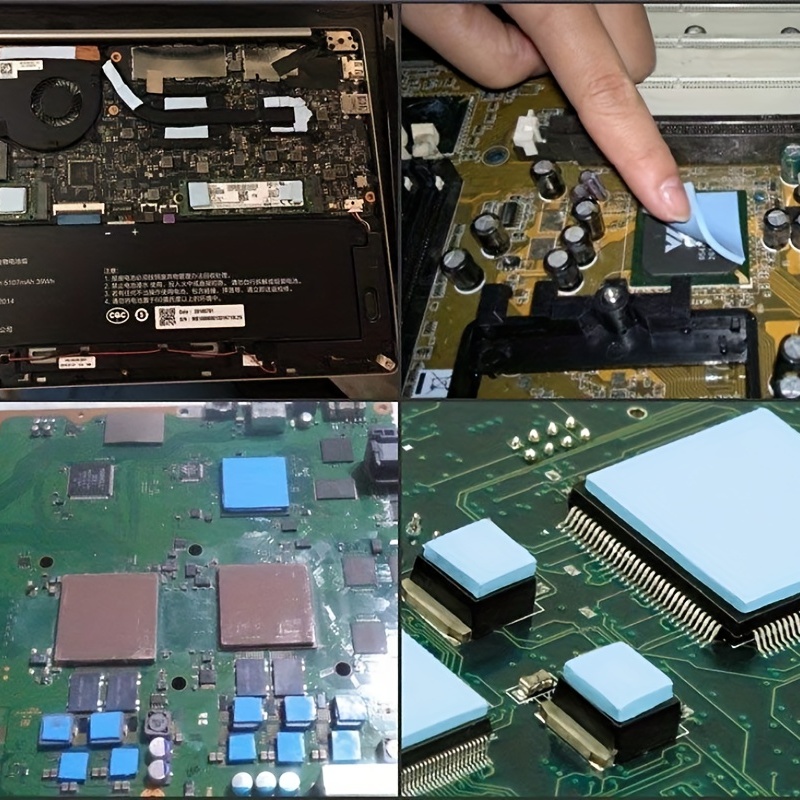 Zezzio New 14.8 W/mK Silicone Thermal Pad for Heatsink GPU CPU RAM SSD LED  Cooler IC Chipset Cooling (2PCS 120x20x2mm)