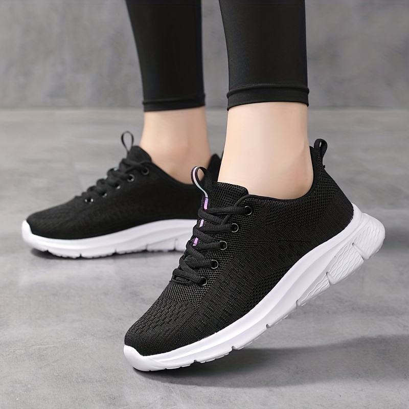 Ladies Shoes Fashion Casual Shoes Comfortable Lace Up Mesh Breathable  Casual Sneakers