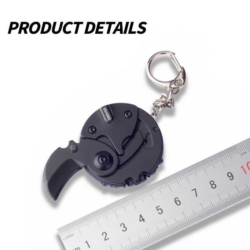 Multifunctional Keychain Round Coin Screwdriver Carabiner Mini