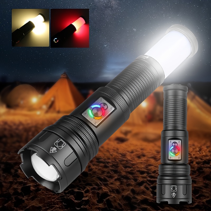 1pc led white laser long range flashlight xhp360 strong light flashlight multi functional camping light details 0
