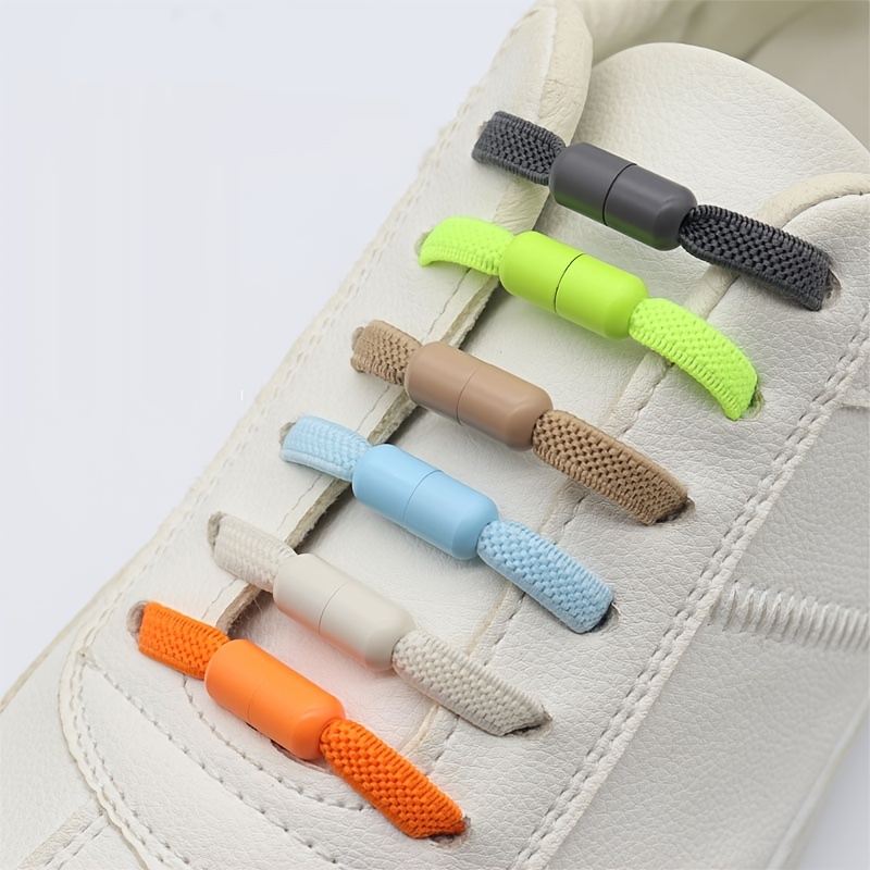 Elastic No Tie Shoelaces Flat Sneakers Shoe Laces For Kids and Adult Quick  Lazy Metal Lock Laces Shoe Strings - AliExpress
