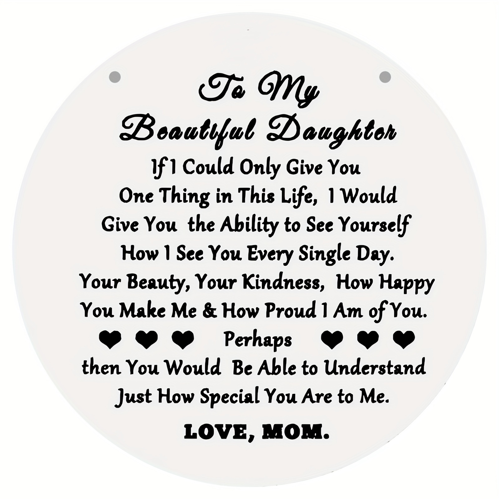 Unique Mom Gifts Birthday Gifts for Mother from Daughter Poem