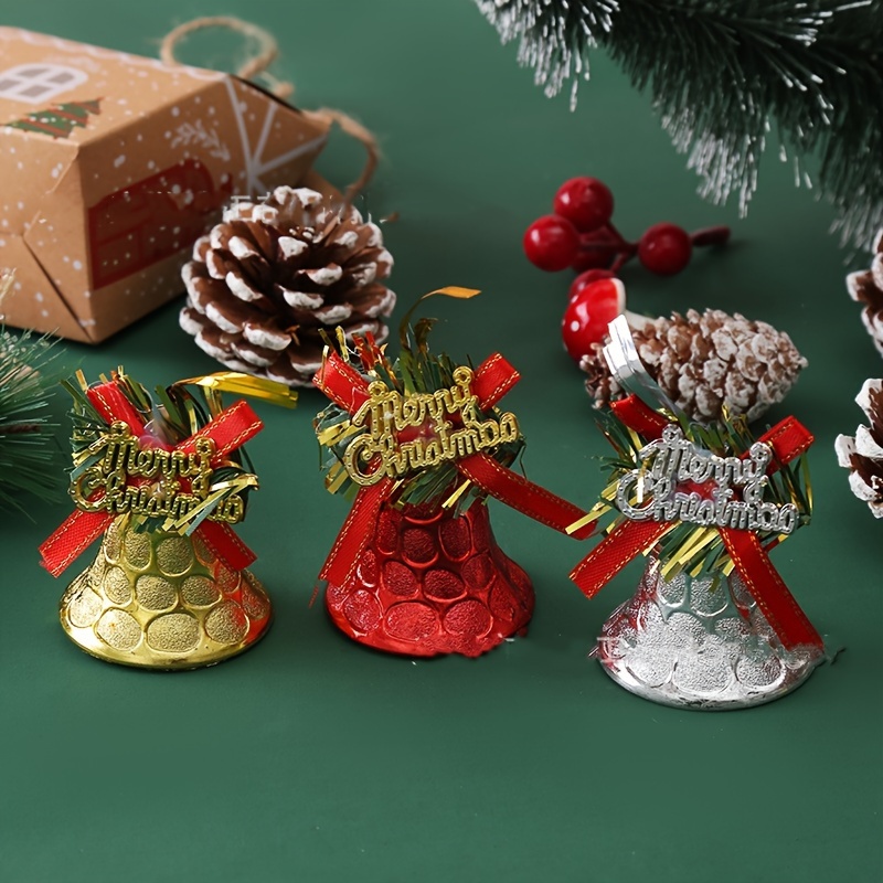 Christmas Bells Cake Topper Accessories Diy Bow Bells Christmas Tree Decorations  Ornaments Christmas Gift Box Packaging - Temu Austria