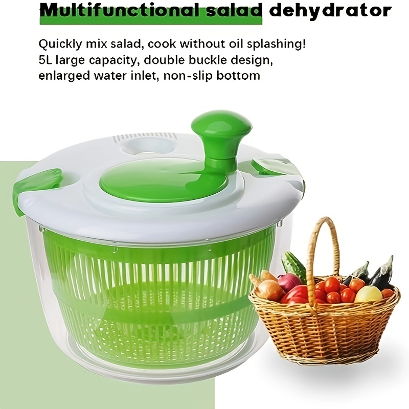 Salad Spinner, 5L Fruits Vegetable Washer Dryer, Fruits and