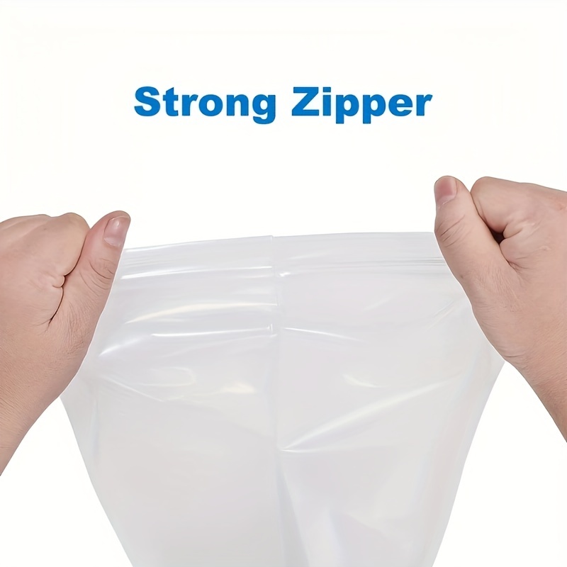 4 Large Sizes Transparent Resealable Zipper Storage Bag - Temu