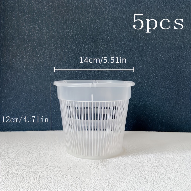 TEMU 5pcs, Orchid Pot, Phalaenopsis Pot, Root Control Pot, Pot, Special Pot For Orchids, With Drainage And Ventilation