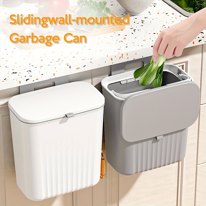 Hanging Trash Can For Cabinet Door Large Capacity Rubbish - Temu