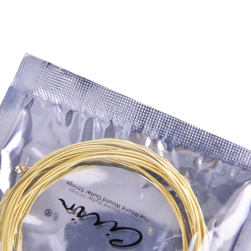 6pcs Brass Hexagonal Acoustic Guitar Strings Enhanced Sound and Durability