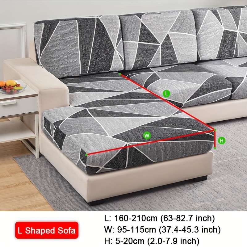1pc Printed Geometric Pattern Elastic Sofa Slipcover, Spandex Sofa Cover Couch Cover Furniture Protector For Bedroom Office Living Room Home Decor
