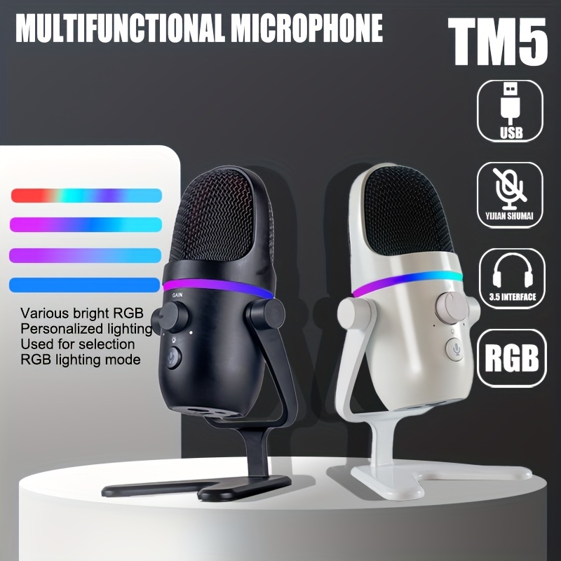 Kit USB Microphone Condensateur Podcast Studio Professionel + Filtre Anti  Pop