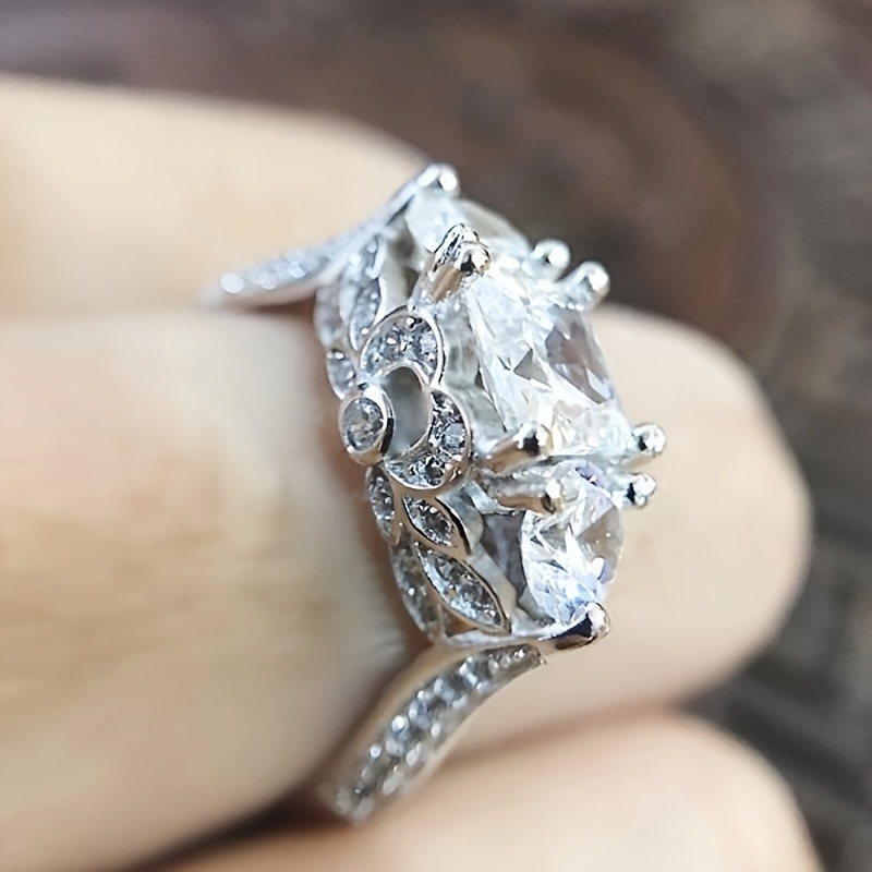 European American Popular Fashion Micro inlaid Zircon Ring - Temu ...