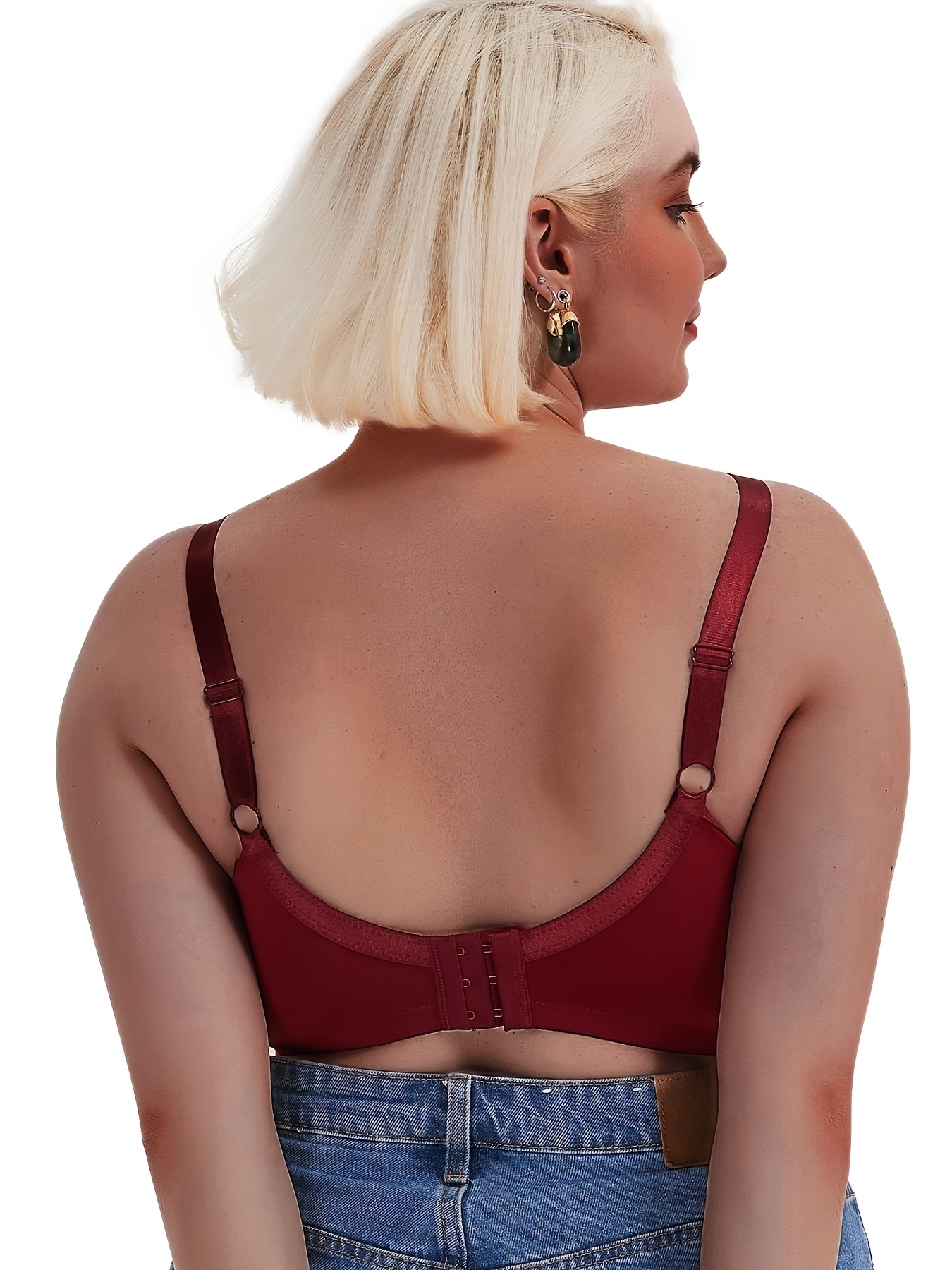 BESETFREE Women's Plus Size Lace Bra Full Coverage Unpadded Bra