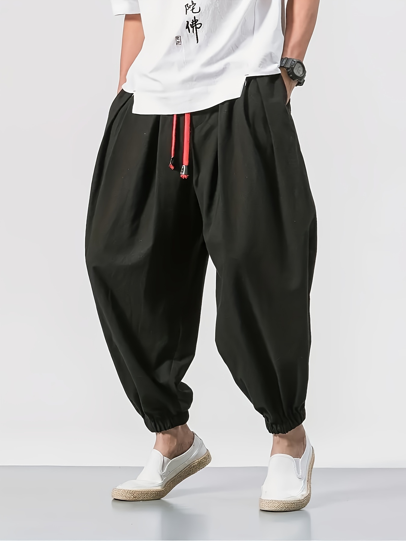Pantalones harem con aberturas laterales, Black Premium by EMP Pantalones  de tela