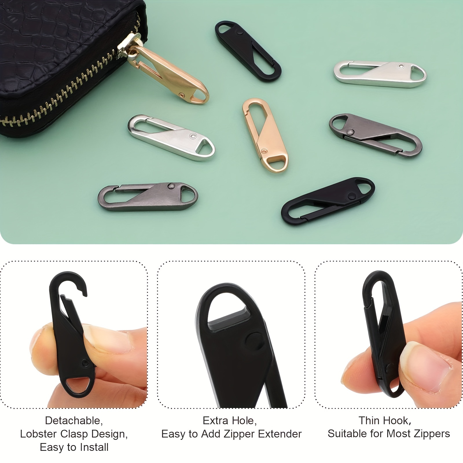 Zipper Pull Replacement Detachable Zipper Pull Tabs With - Temu Australia